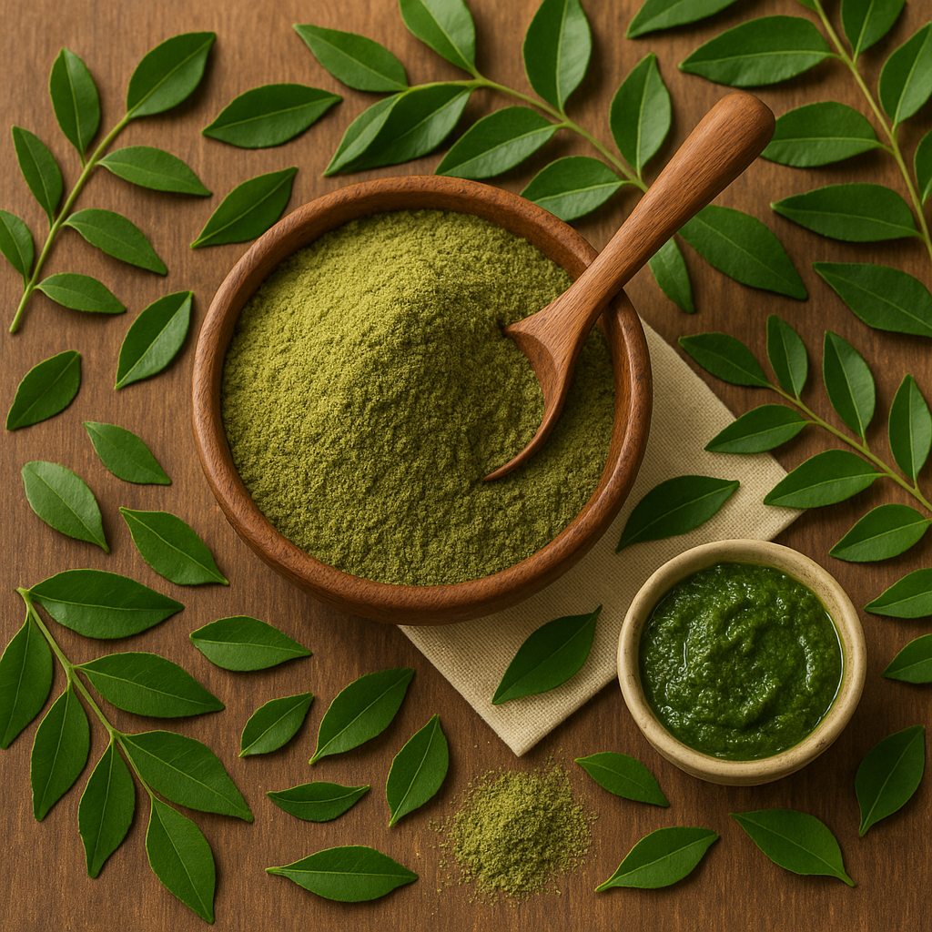 Curry Leaves Powder – Natural Hair & Digestion Support | 100% Pure Kadi Patta Powder