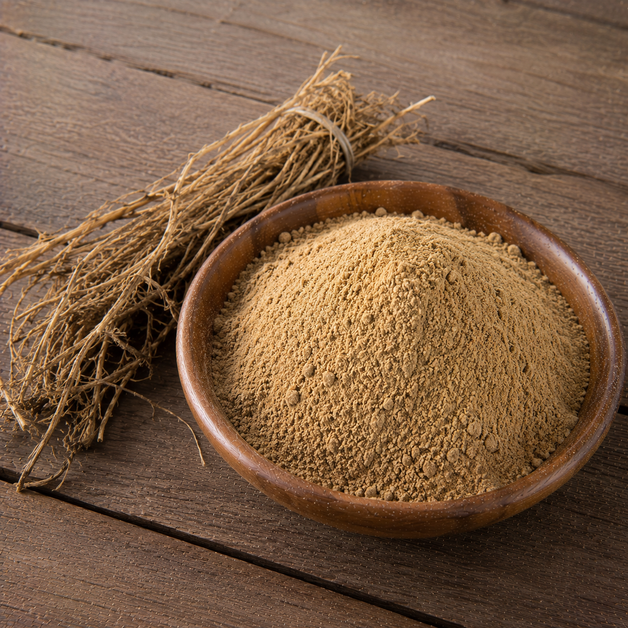 Khas Powder (Vetiveria zizanioides) – 100% Natural | Cooling, Aromatic & Skin-Soothing Ayurvedic Herb