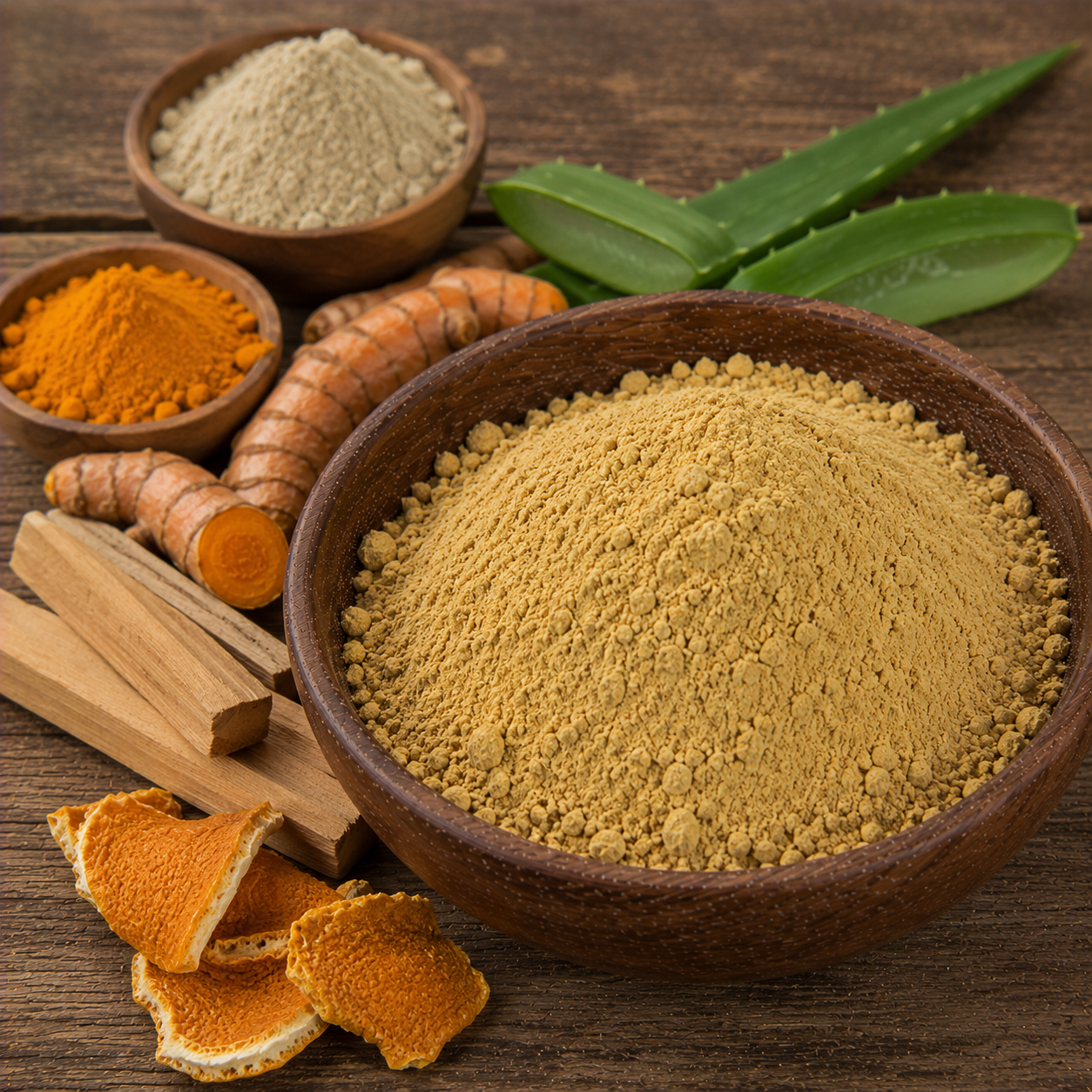 Natural Facial Wax Powder (Turmeric) – 100% Herbal | Painless Hair Removal & Skin Brightening