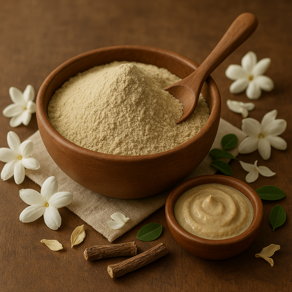 Mogra Powder (Jasminum sambac) – 100% Natural | Skin Glow, Relaxation & Aromatic Hair Care