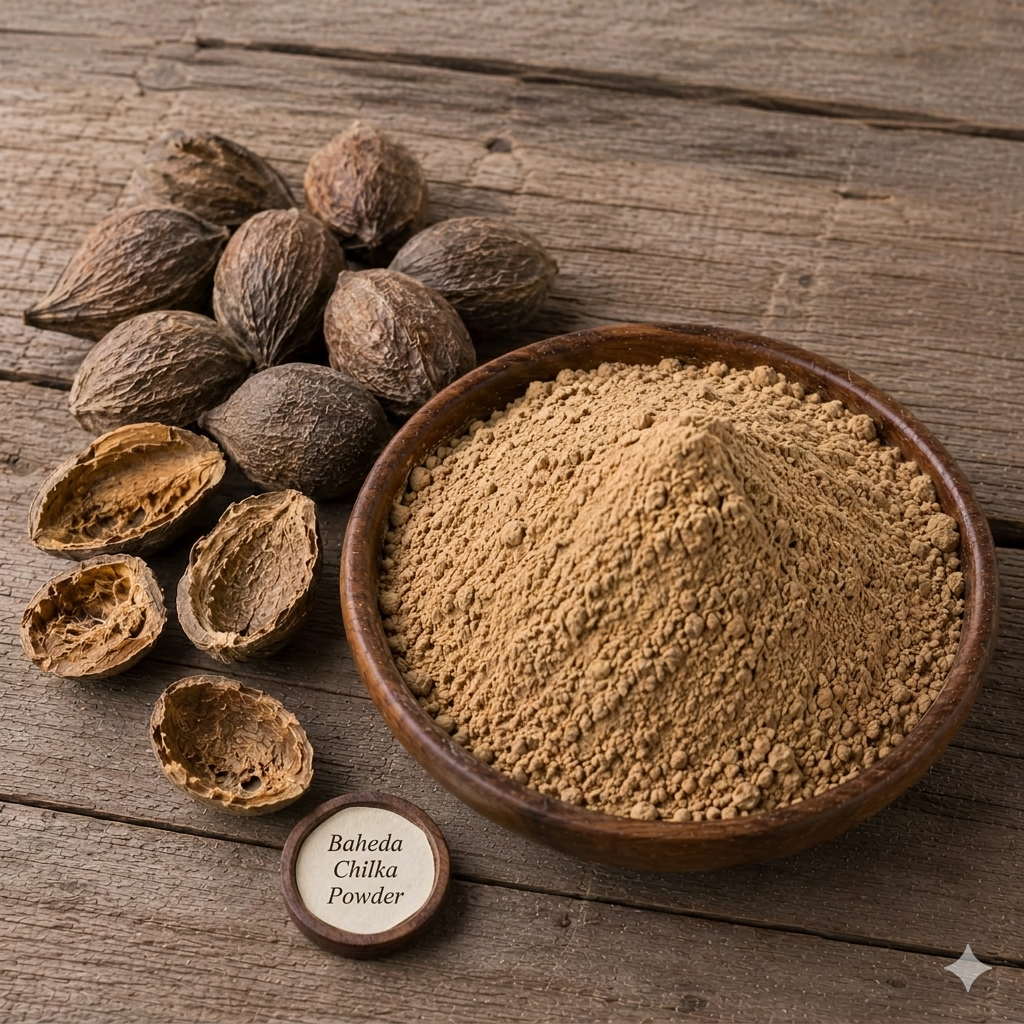 Baheda Chilka Powder (Terminalia Bellirica Peel Powder) – 100% Natural | Ayurvedic Detox, Cough & Skin Care Support