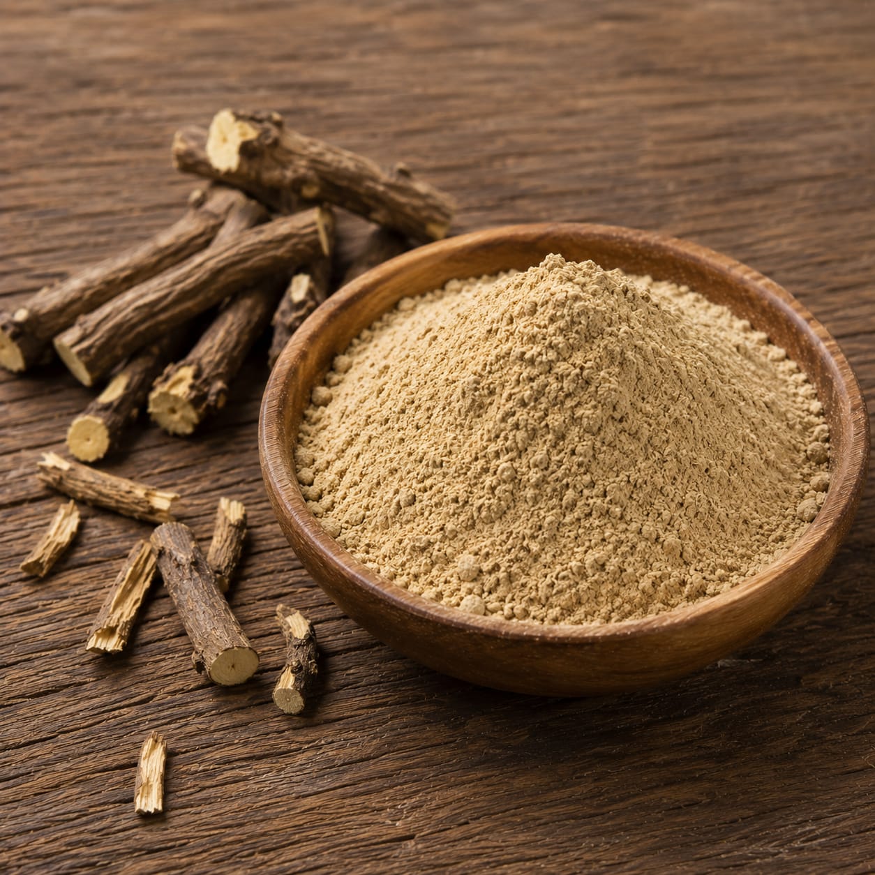 Mulethi Powder (Glycyrrhiza glabra) – 100% Natural | Skin Brightening, Throat Relief & Immunity Booster